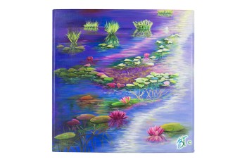 Nymphaea III - 70 x 70 cm, 27.55 x 27.55 ins