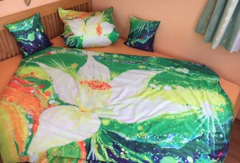 “Cosmic Flower“ BED LINEN Orange Blossom 100% finest Cotton