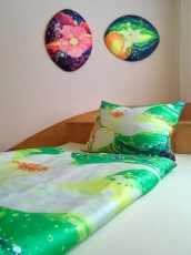 “Cosmic Flower“ BED LINEN Orange Blossom 100% finest Cotton