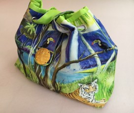 “Living Together“ Bag Tiger/Panther/Toucan