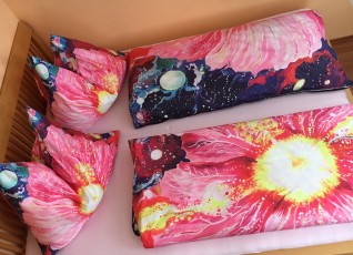 “Cosmic Flower“ BED LINEN Hibiscus 100% finest Cotton