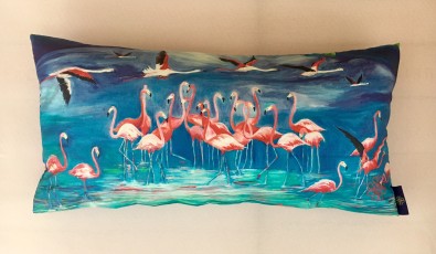 “Living Together“ Cushion Cover FLAMINGOS 40 x 80 cm