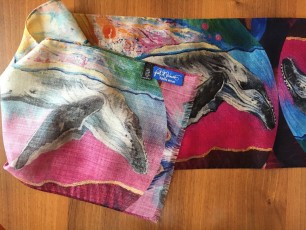 Enchanting Whales Wool Scarf
