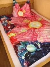 “Cosmic Flower“ BED LINEN Hibiscus 100% finest Cotton