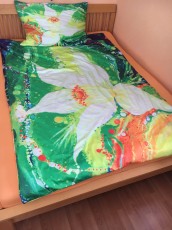 “Cosmic Flower“ BED LINEN Orange Blossom 100% finest Cotton